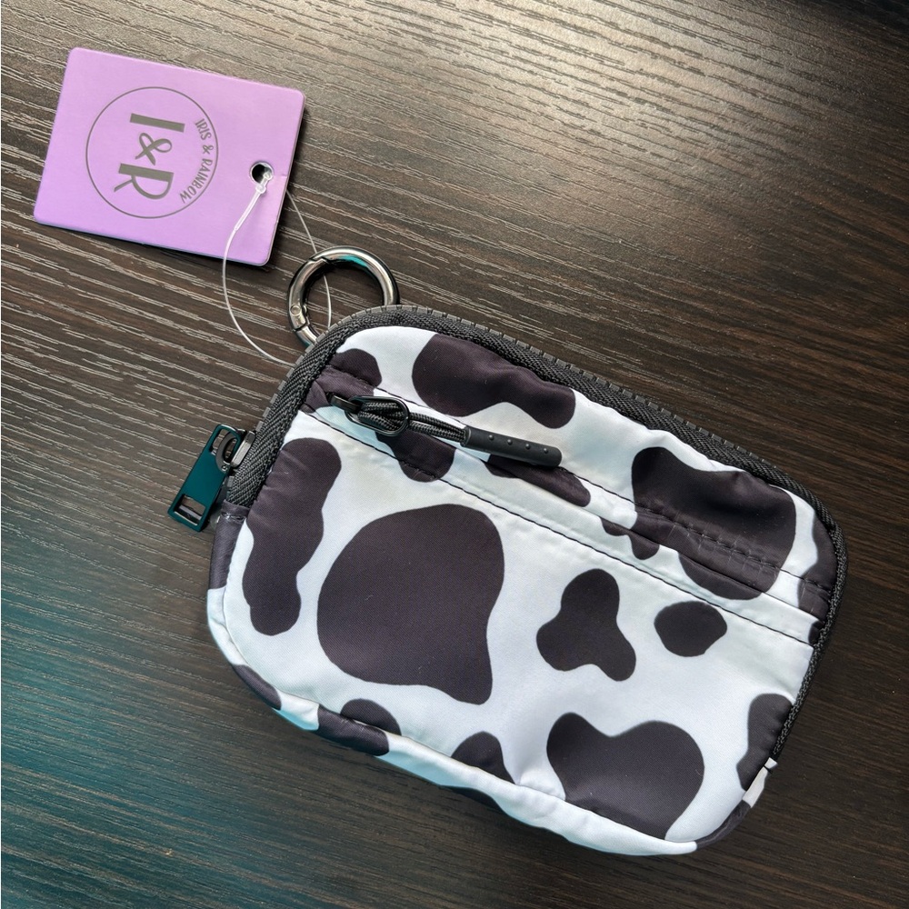 Cow Print iris & rainbow wallet
